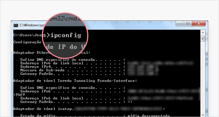 descobrir IP interno: passo nº2
