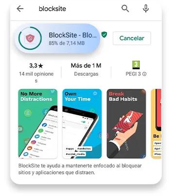 descarga BlockSite desde la Play Store o la App Store