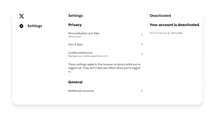 How to delete Twitter on desktop: step 6