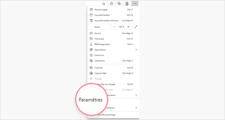 Supprimer les cookies dans Microsoft Edge étape 1