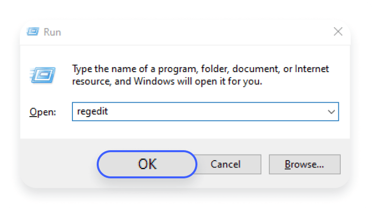 uninstall winrar: go to registry