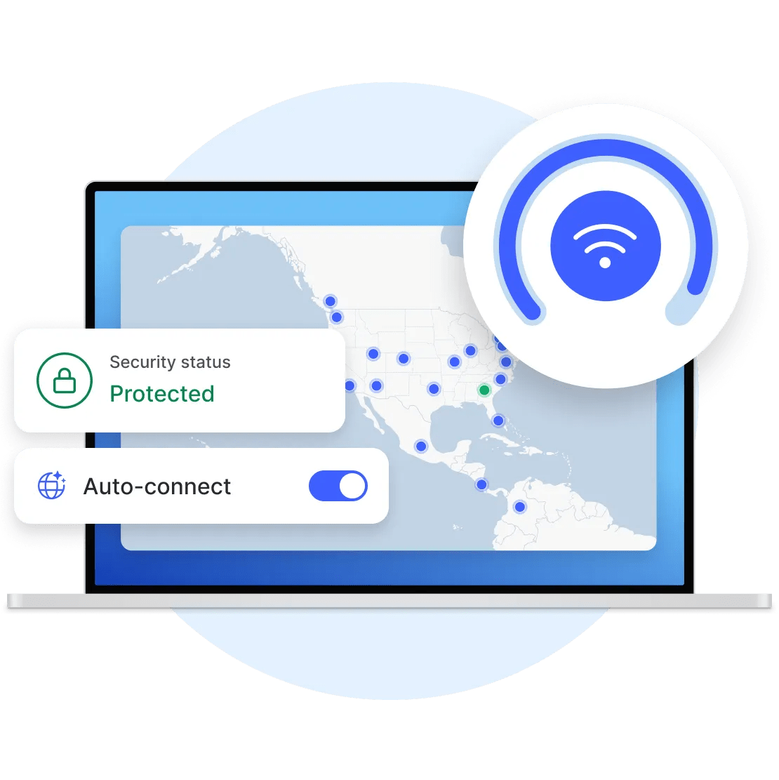 The NordVPN app on desktop.