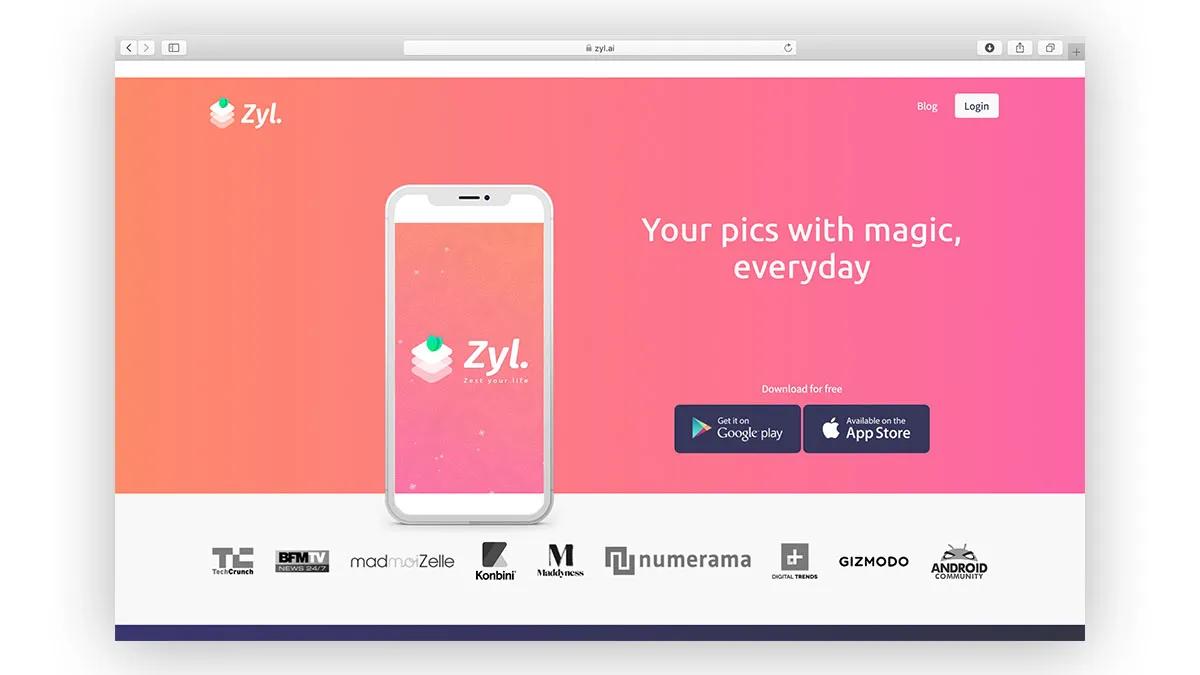 Zyl landing page