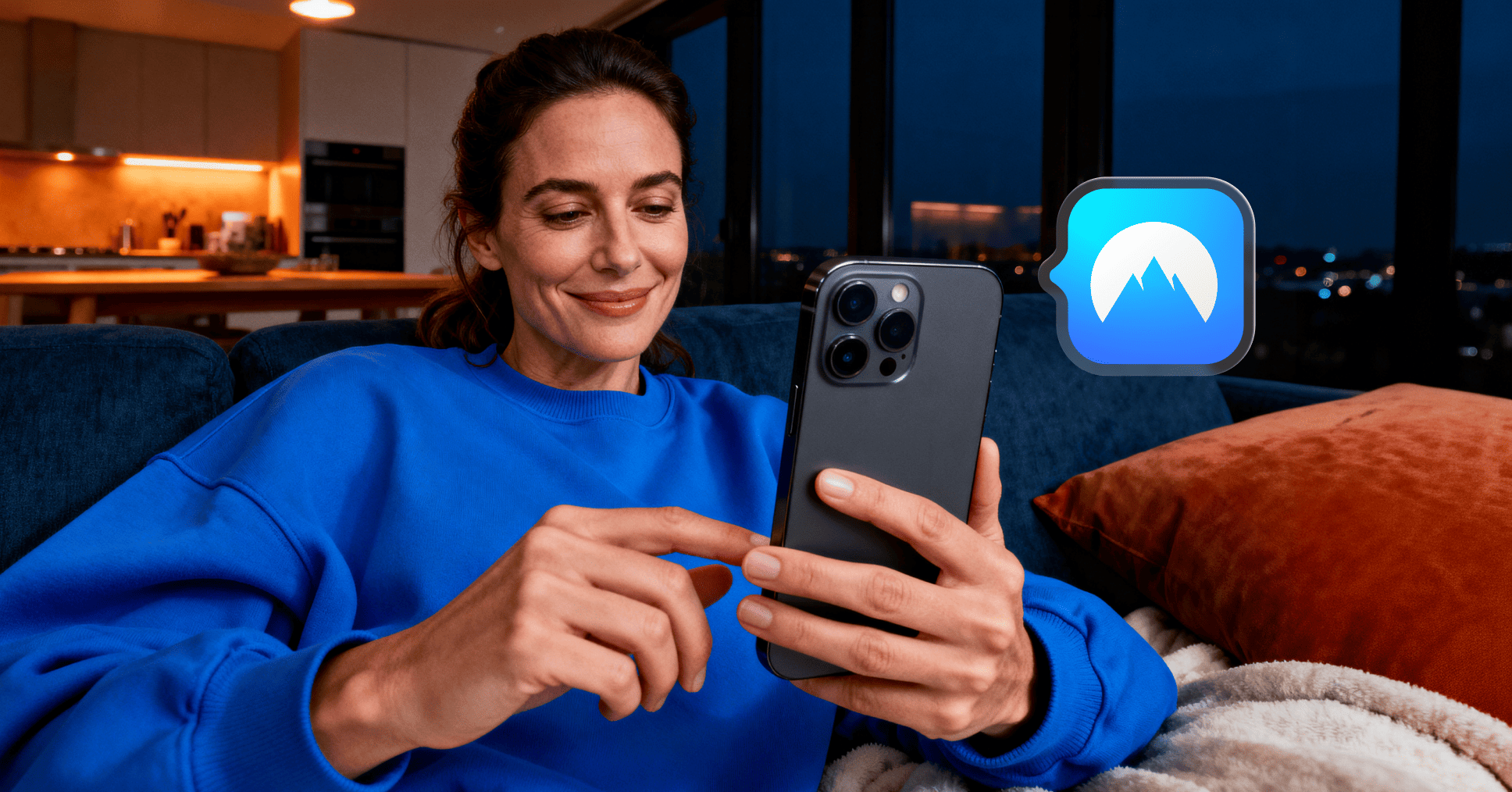 A woman checking whether suspicious content is legitimate.