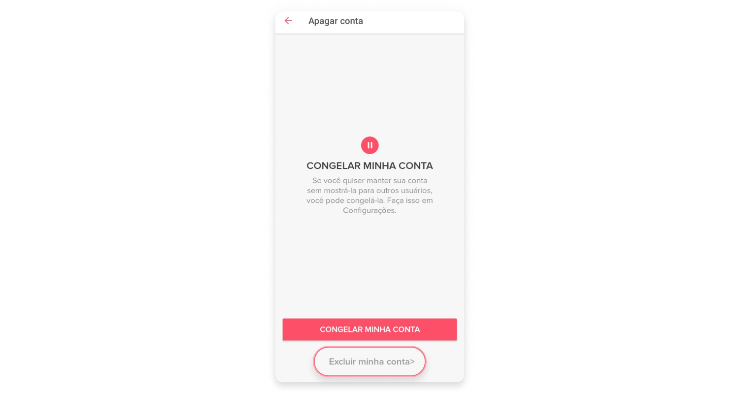 como excluir conta do tinder (app): passo nº3
