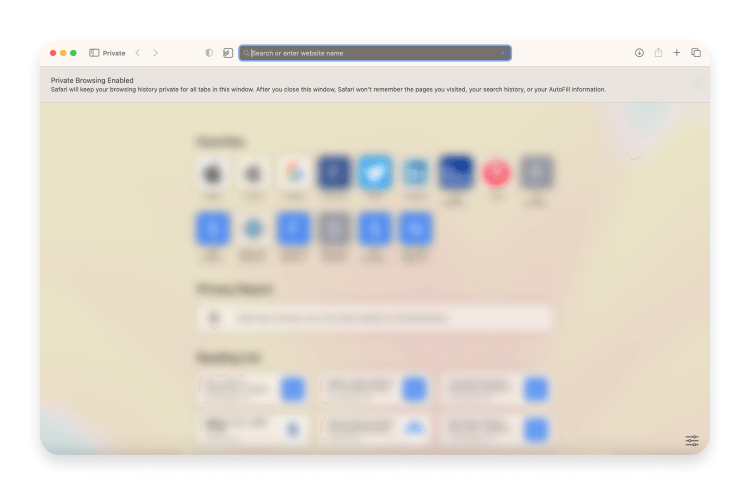 go incognito in safari: step 3 - start browsing