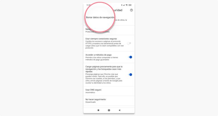 Eliminar cookies de Chrome en iOS y Android paso 3