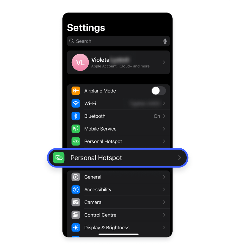 How to use a mobile hotspot: Step 1