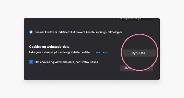 Ryd cache i Mozzila Firefox: trin 4
