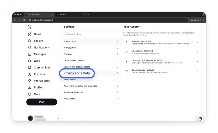 How to make your X account private on desktop 4