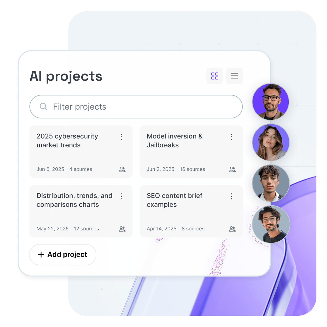 AI workspace interface