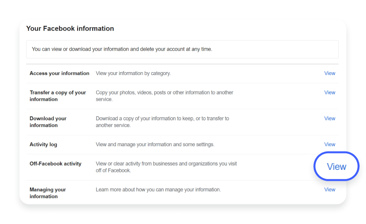 see information facebook knows about you: step 7