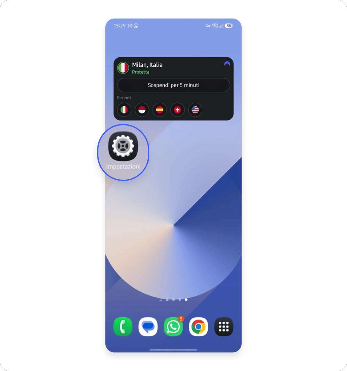 Disattivare VPN sui dispositivi Samsung
