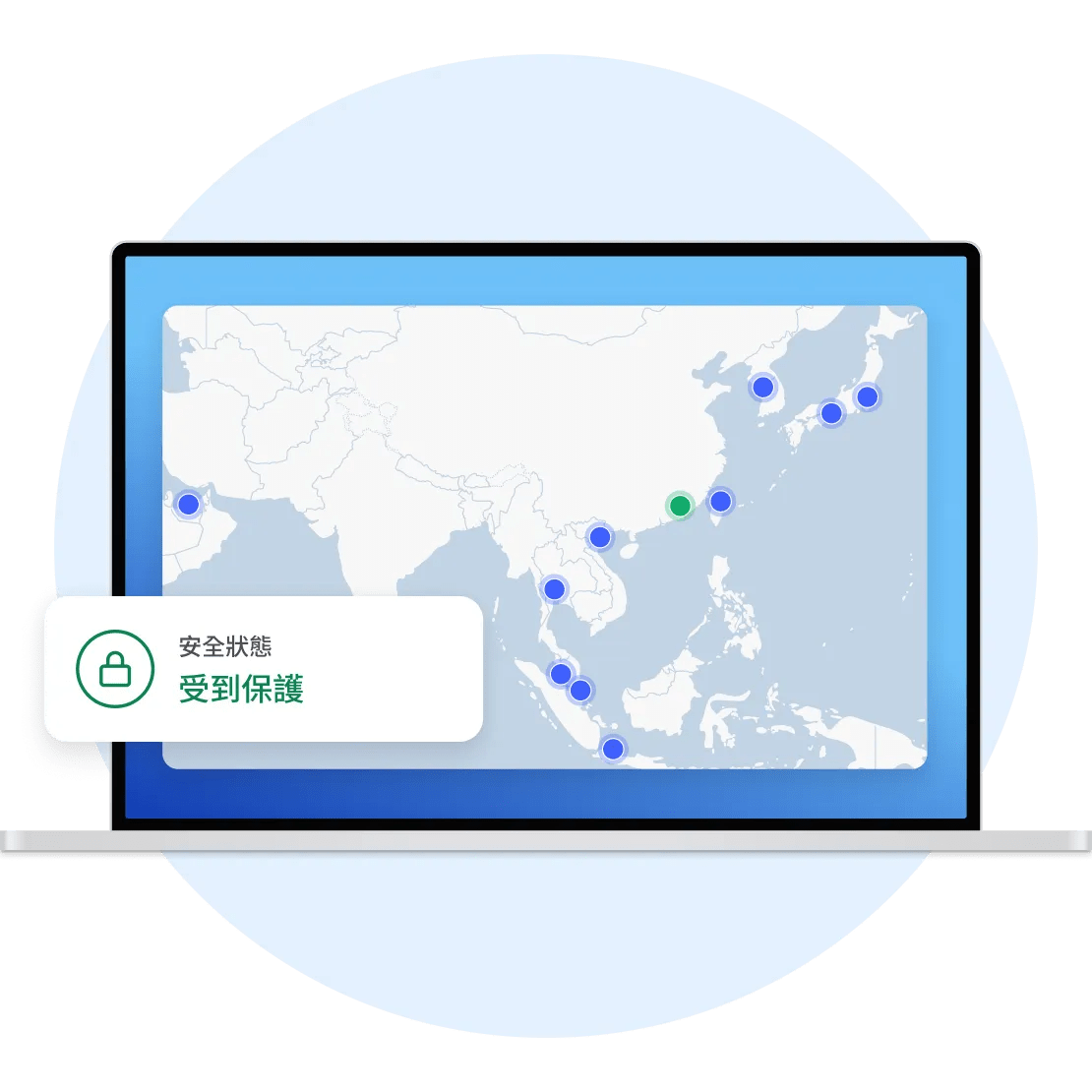 一部手提電腦使用 Critical Role 優惠碼購買 NordVPN 的保護。