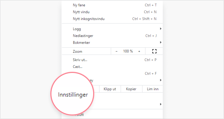 fjerne informasjonskapsler Chrome: trinn 1