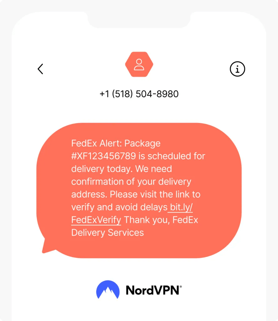 fake package spam message