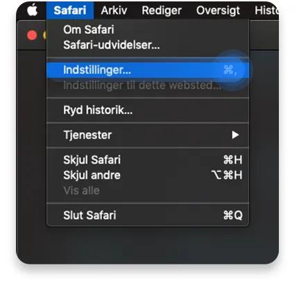 sådan slår du WebRTC fra på Safari: trin 1