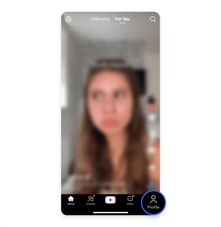 step 1 to set up the Family pairing on TikTok