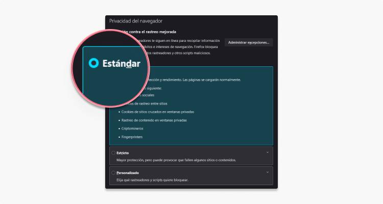 Eliminar cookies de Firefox paso 1