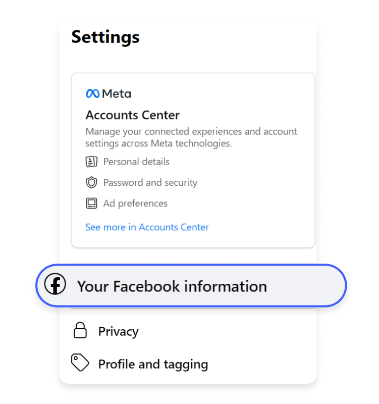 see information facebook knows about you: step 3