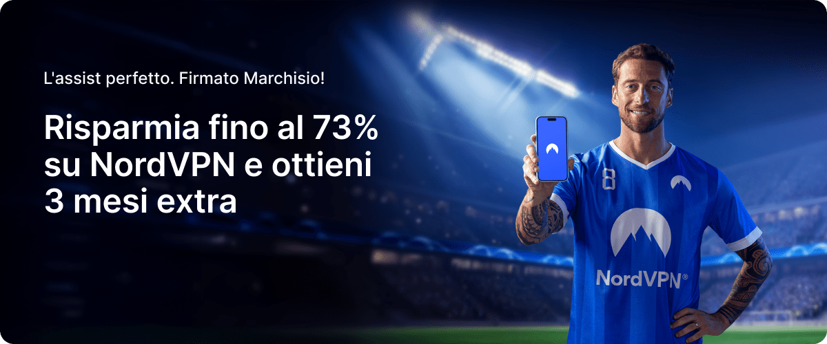 Offerta NordVPN Claudio Marchisio partnership