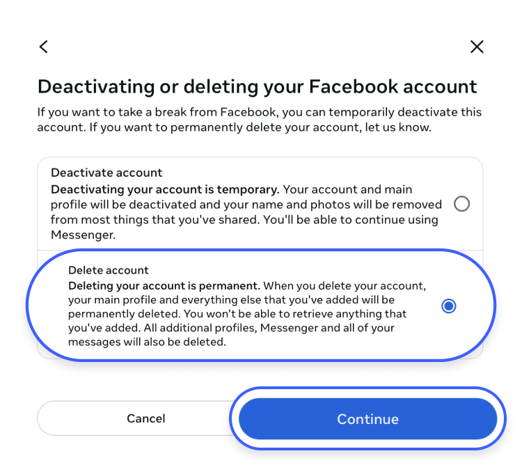 How to deactivate your Facebook account 8