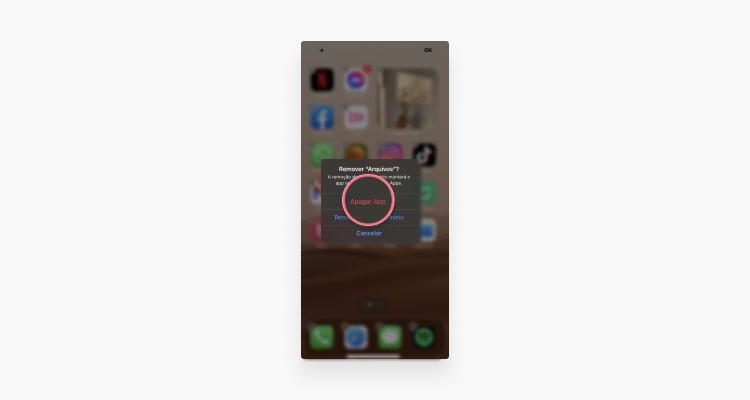 como desinstalar app no iphone: passo nº2