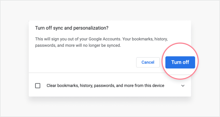 Unsync chrome