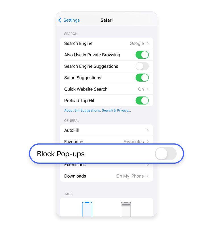 How to activate the Safari ad blocker step 2