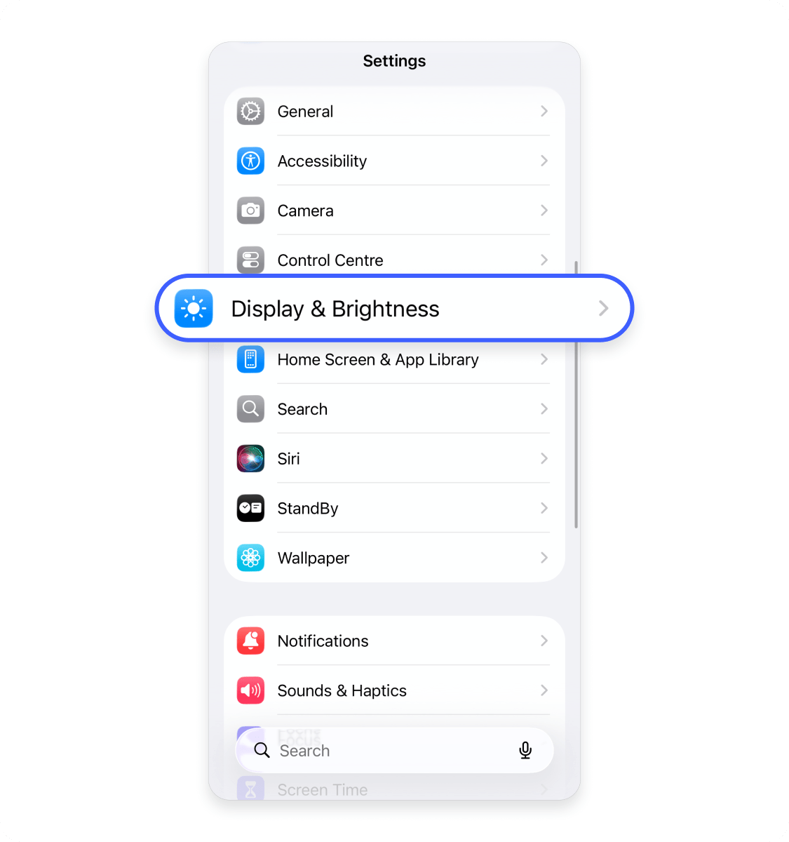 How to set a short auto-lock time on an iPhone: Step 1.