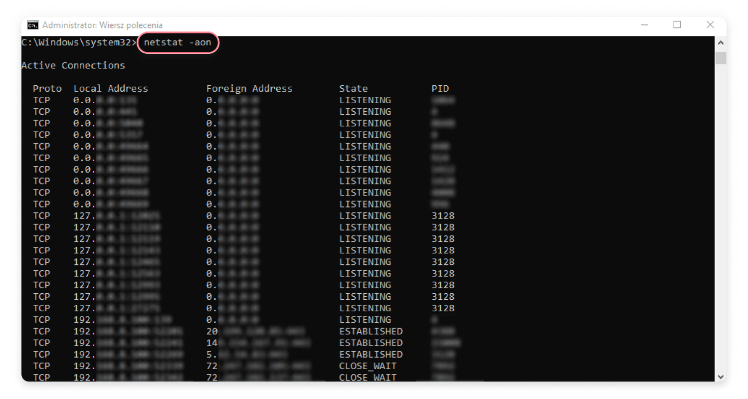 Jak sprawdzić port IP na Windowsie: krok 2
