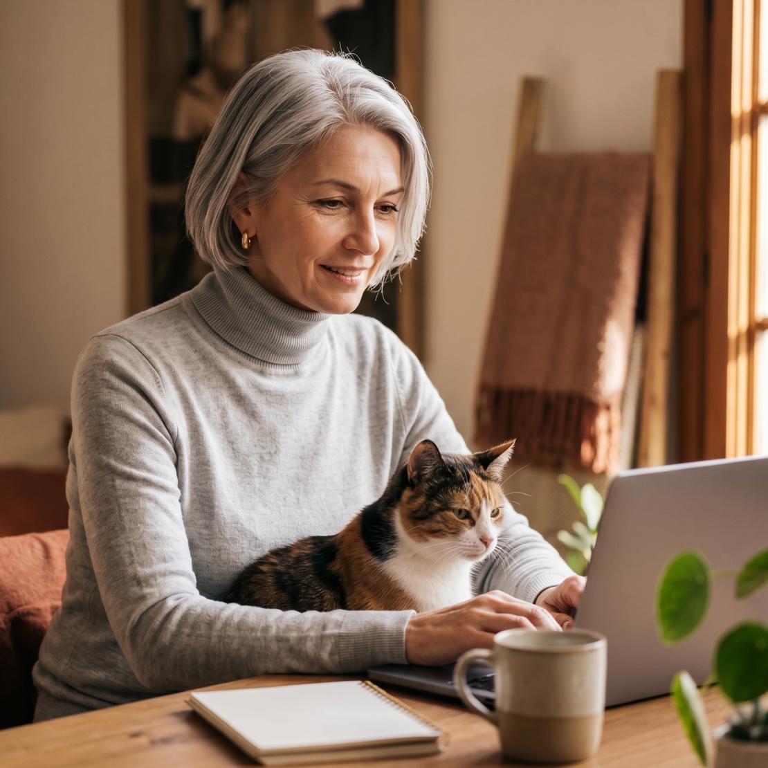 A person using Coveron on their laptop to access Coveron’s all-in-one identity theft protection.