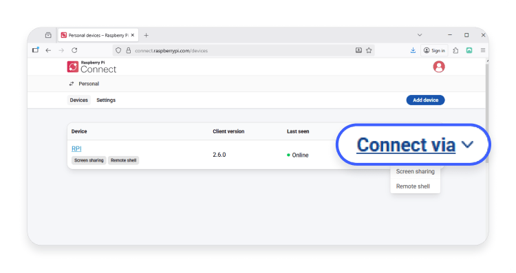 Sign in and link your device: Step 3