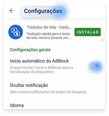 como desativar o AdBlock do celular: passo nº2