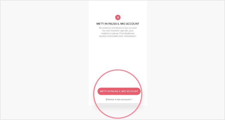 eliminare account tinder passo 2