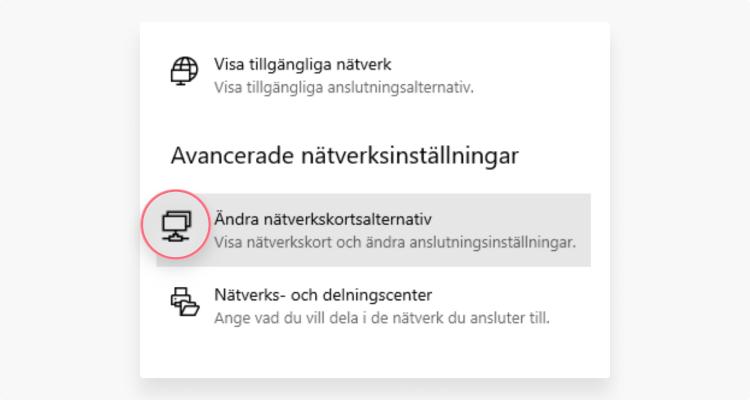 Ethernet IP-konfiguration