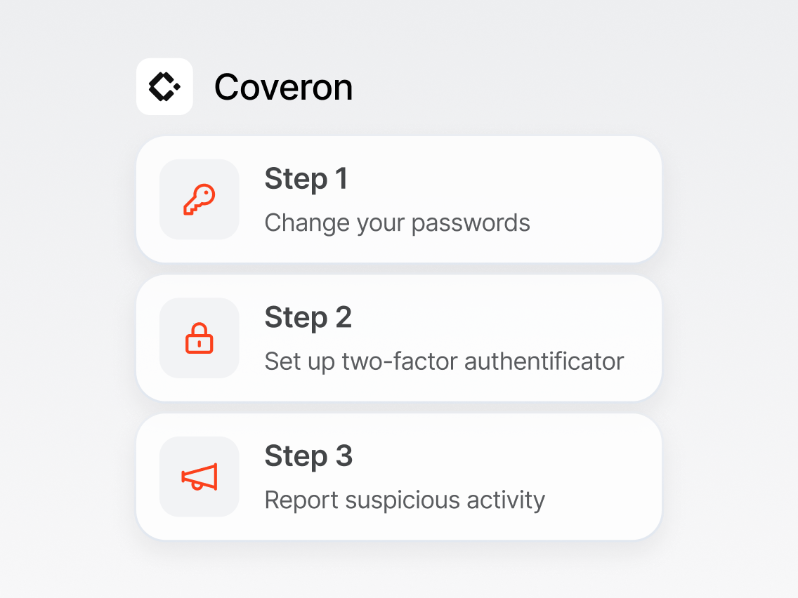 Coveron’s step-by-step guide on how to minimize the risk of identity theft.