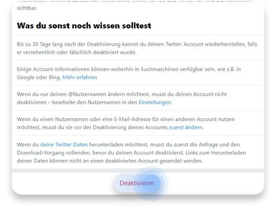 twitter account löschen (pc): schritt 3