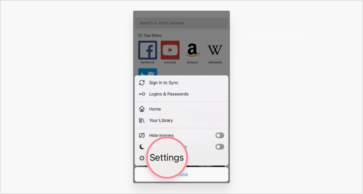 Delete cookies in Mozilla iOS