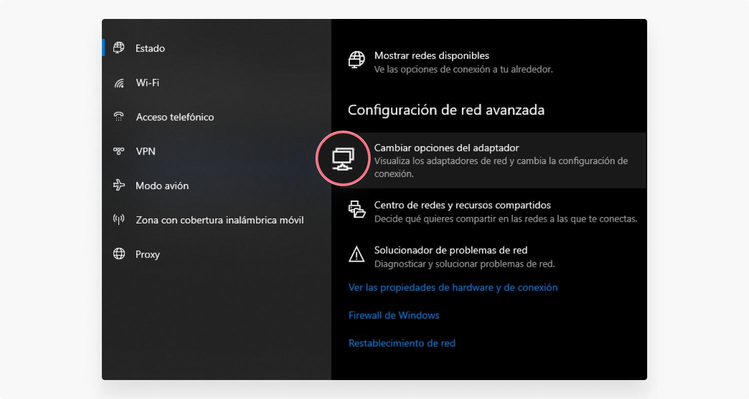 cómo solucionar el error ‘Ethernet no tiene una configuración IP válida’: paso 2