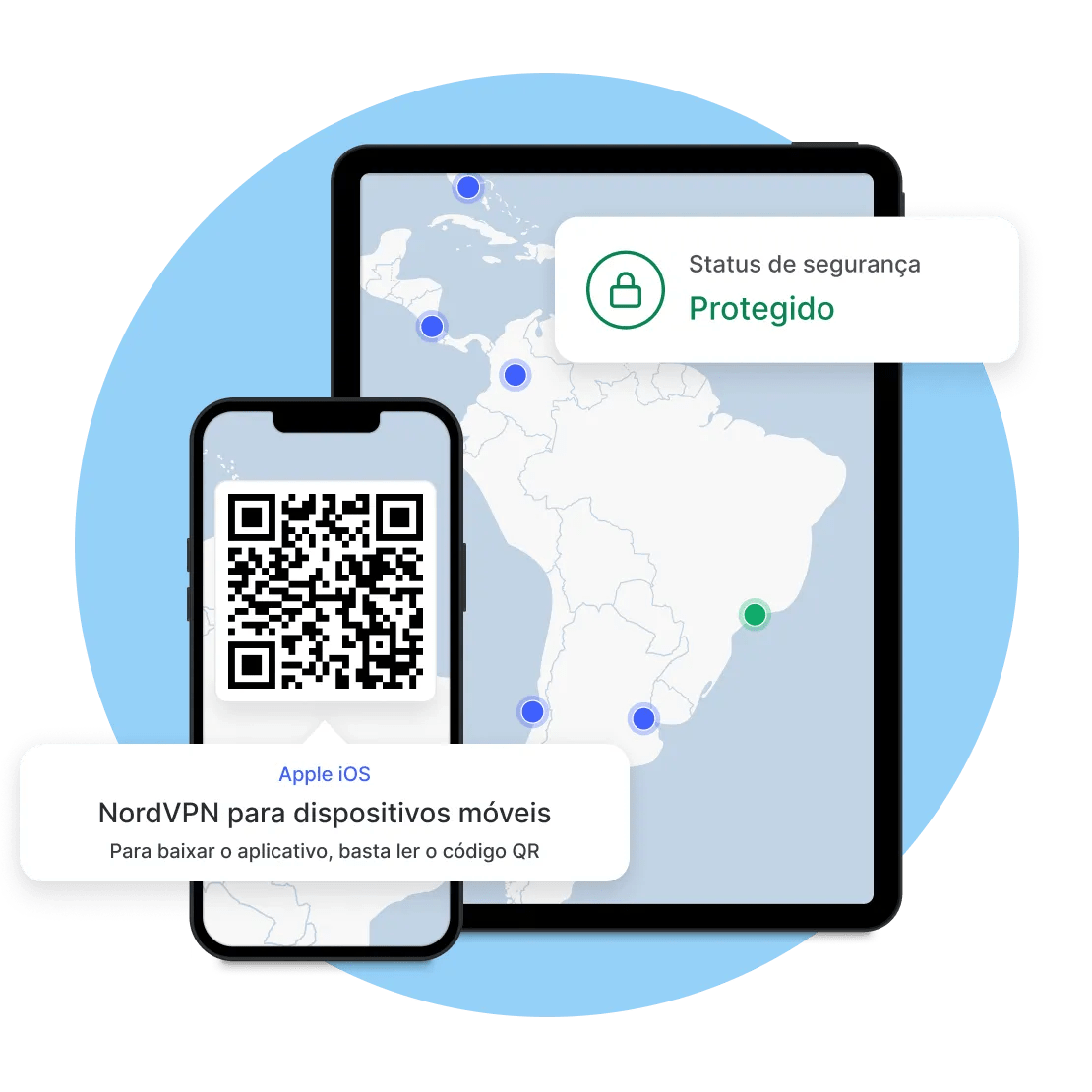 Aplicativo da NordVPN para iPhone e iPad