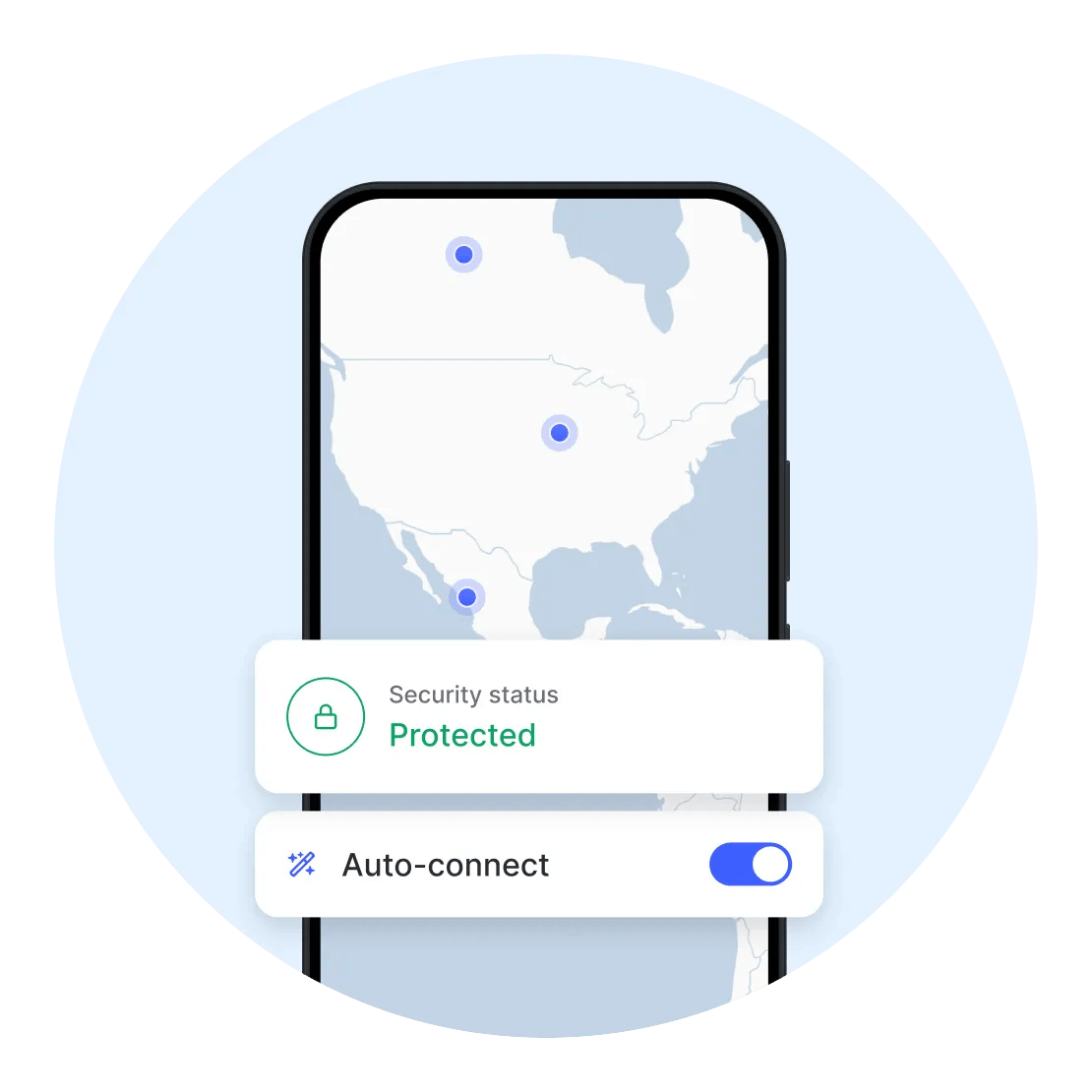 Device protection with NordVPN&#39;s Auto-connect feature.