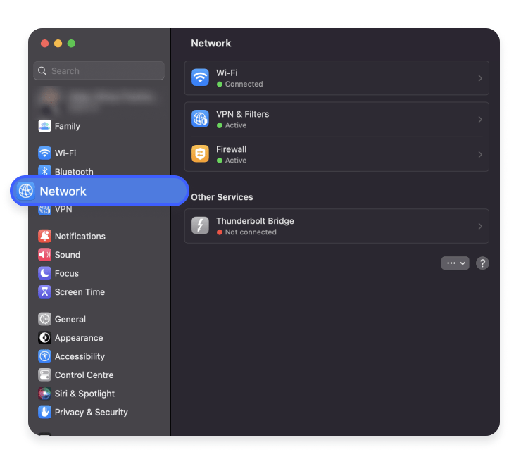 mac network pane