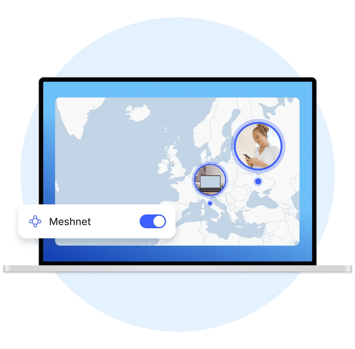 Функція Meshnet від NordVPN дозволяє отримувати доступ до кількох пристроїв через зашифровані приватні тунелі.