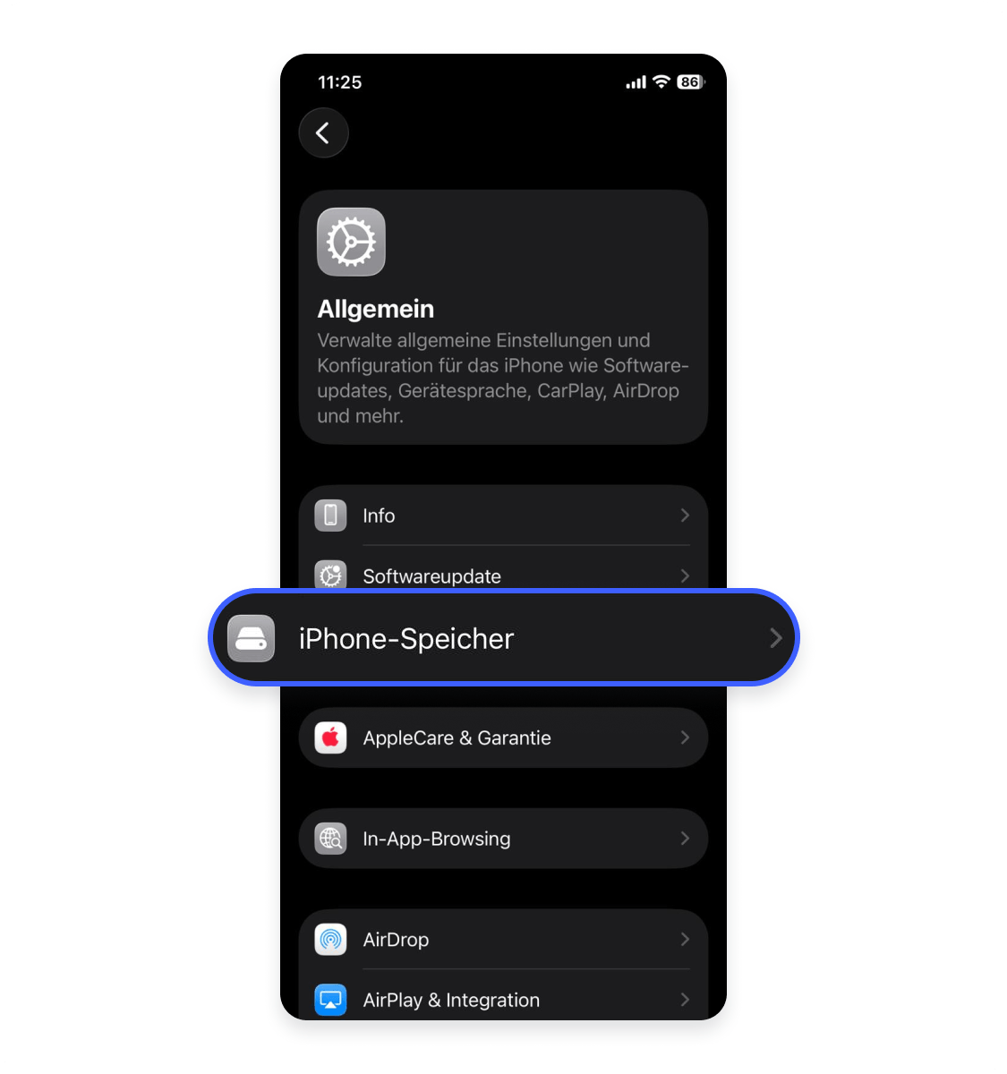So checkst du den iPhone-Speicher, um Viren zu erkennen: Schritt 2.