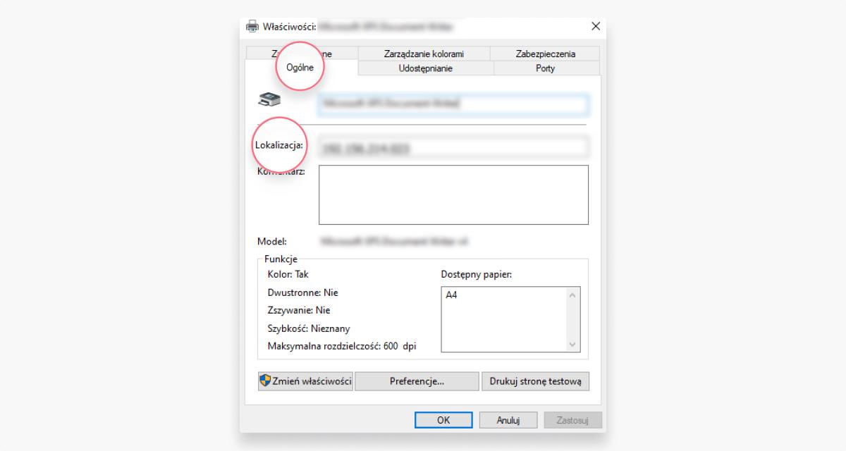 jak odszukać adres IP drukarki: krok 2