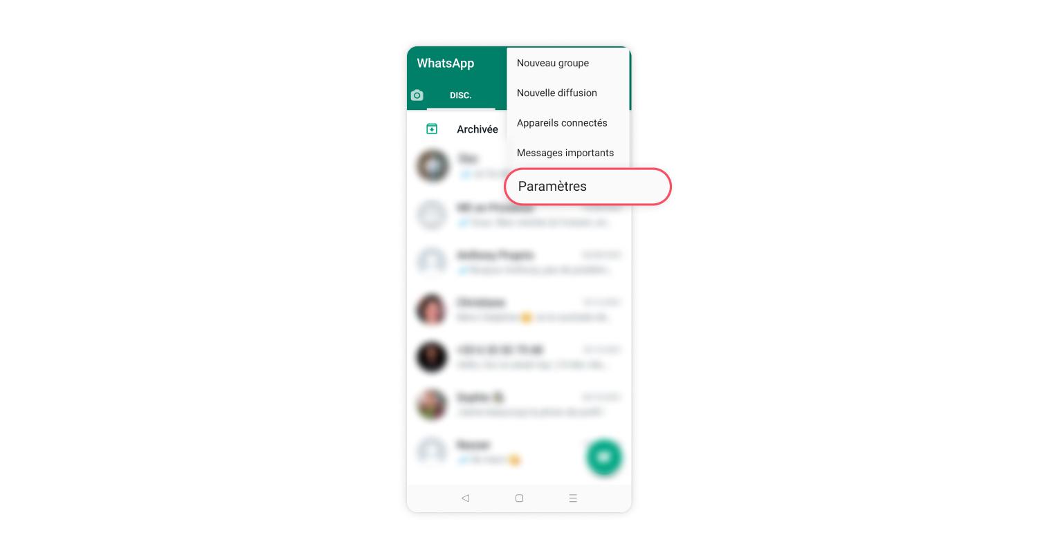 Paramètres WhatsApp