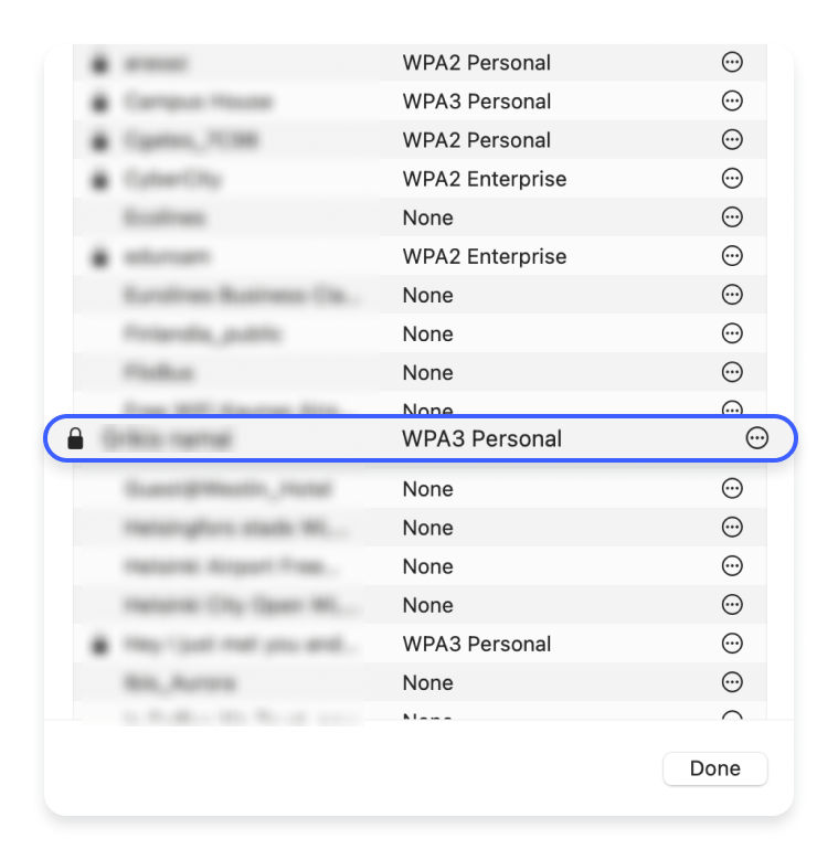find network security key on macos: step 4 - click your network