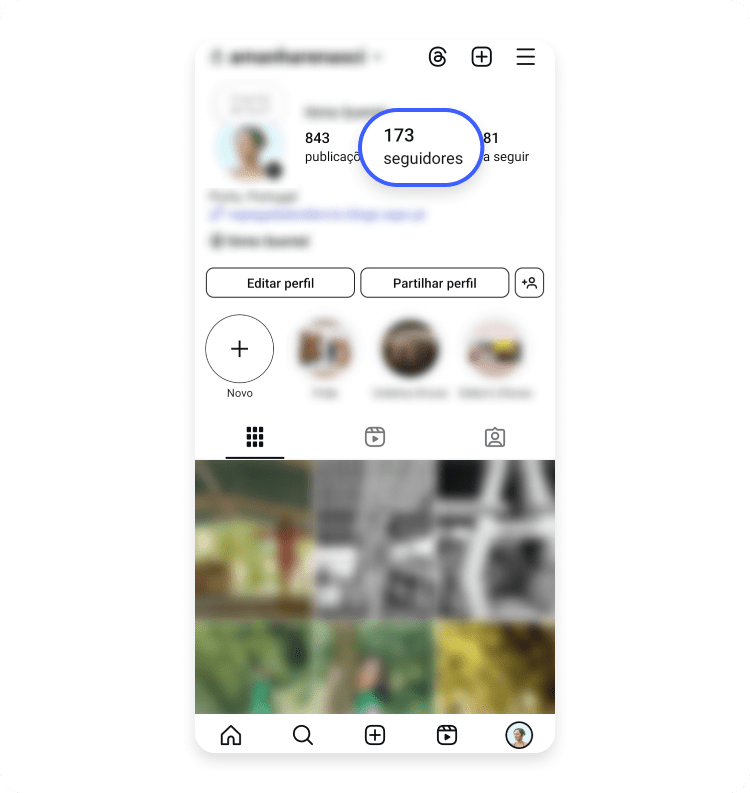 Número de seguidores do Instagram