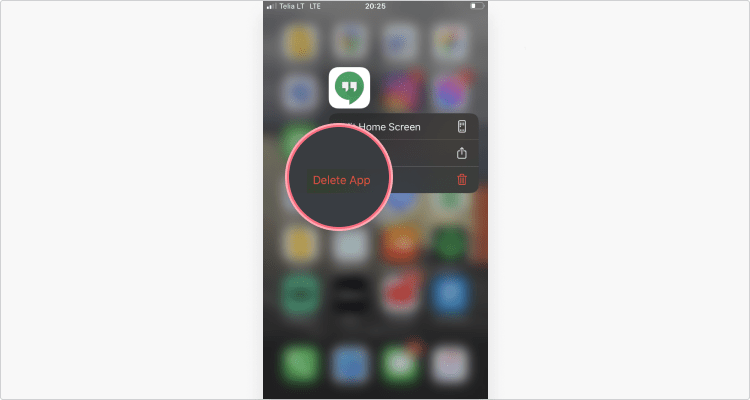 How to delete app in iPhone illustration